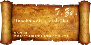 Theodorovits Zsóka névjegykártya